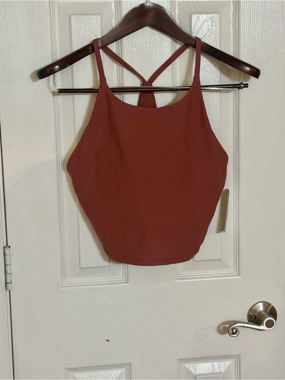 Old Navy Rust Crossback Crop Sports Bra